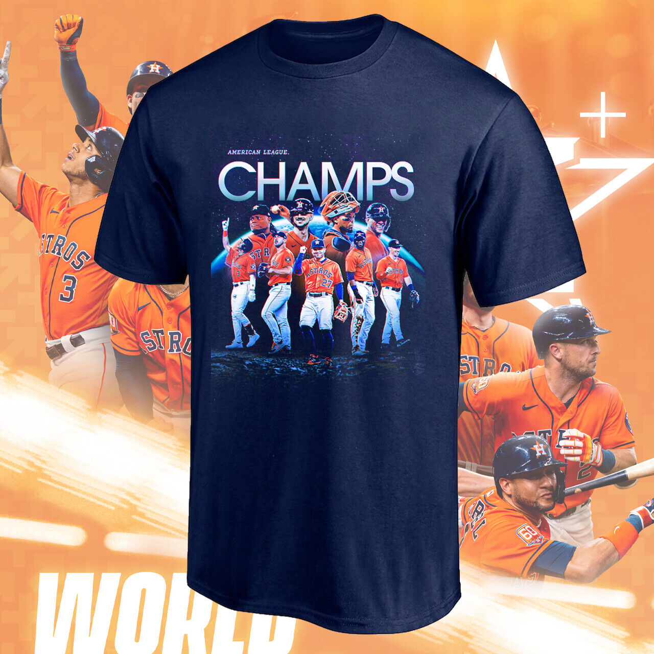 Houston Astros 2022 Baseball Finals Champs T-shirt S-5xl Gift Fan Full Size Up To 5xl